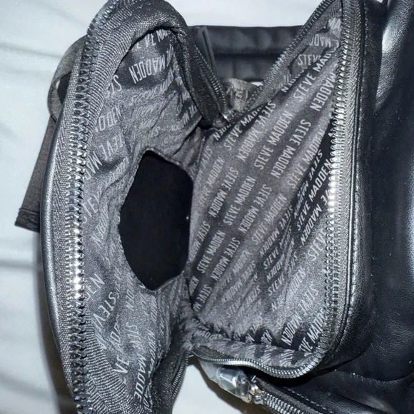 Steve Madden Black Embossed Backpack/Diaper Bag - Picture 5 of 13